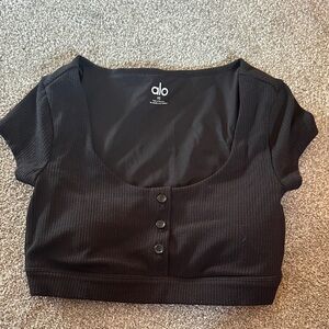 ALO Yoga Black Sports Bra/Crop Top